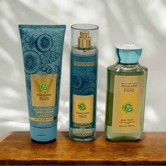 Bath & Body Works Thailand Sweet Kiwi & Starfruit Tropical Body Care Gift Set - Picture 1 of 5